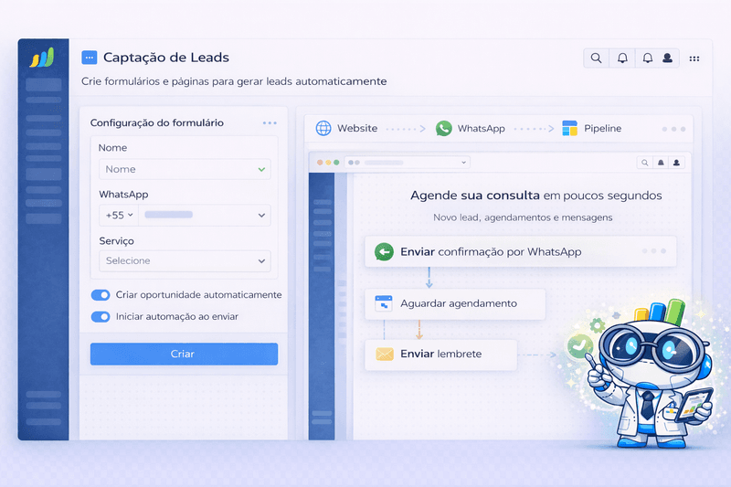 Qualificação de leads + agendamento de vistoria
